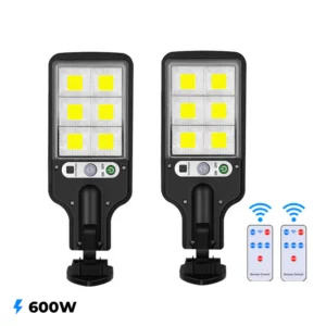 Kit Refletor Solar LED com Sensor Automático - Parede ou Poste